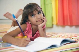 girl writing